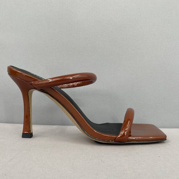 Alias Mae Lee Stiletto Heels Brown‎ Cognac Size 38 AMAE-WZ146 Strappy Sandals - Picture 2 of 14